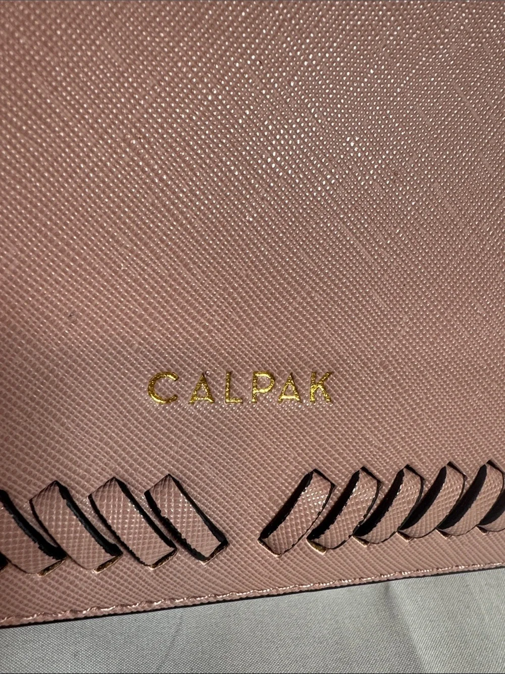 CALPAK Dusty Rose Whipstitch Laptop Backpack  pockets New